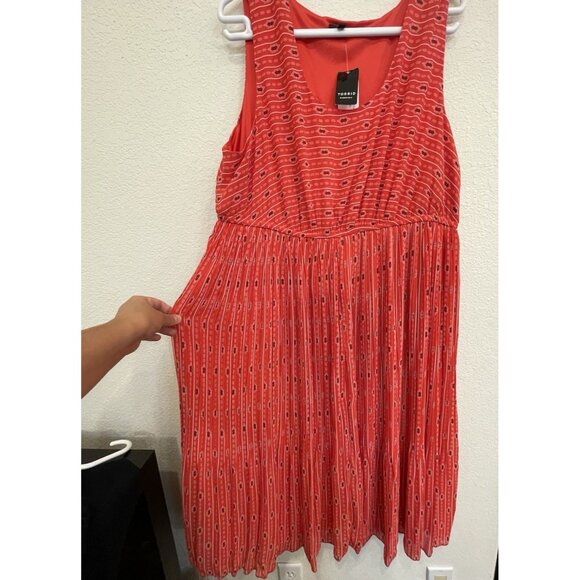 NEW! Torrid Dress 3 Plus Red Tank Sleeveless A Line 3X 22-24 Summer Preppy Date - Picture 9 of 9